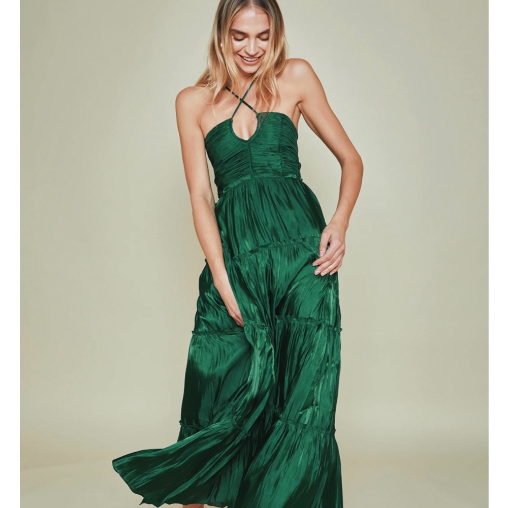NWT Chic Green Maxi Dress